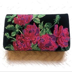 Shiraleah Velvet Floral Clutch